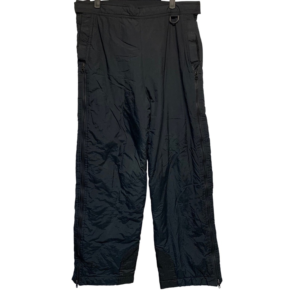 Thor Snow Pants Men Size S Black Insulated Full Side Zip Vintage Gorpcore Winter